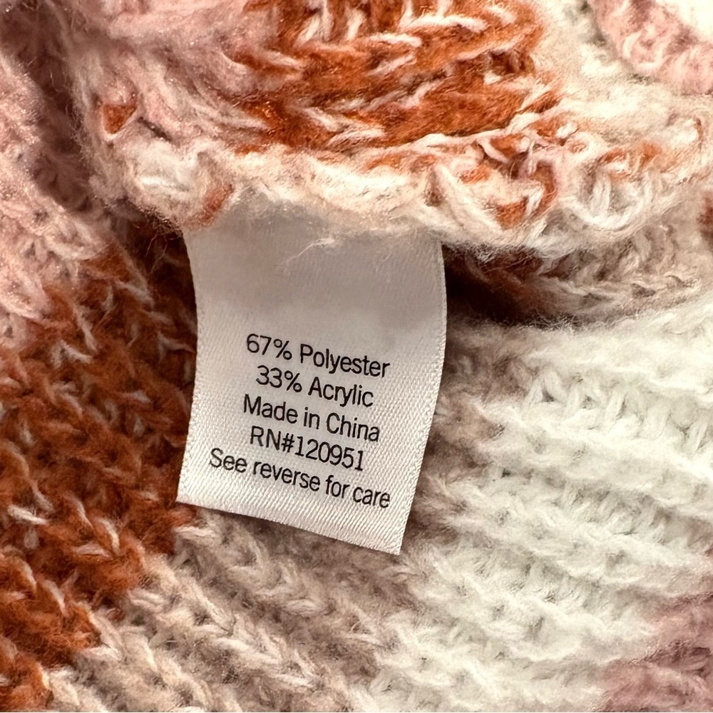 SO Long Sleeve Crew Neck Comfy Brown &Striped Sweaters Set Juniors Women Sz S-M - Picture 8 of 17